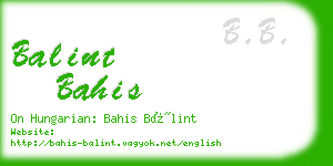 balint bahis business card